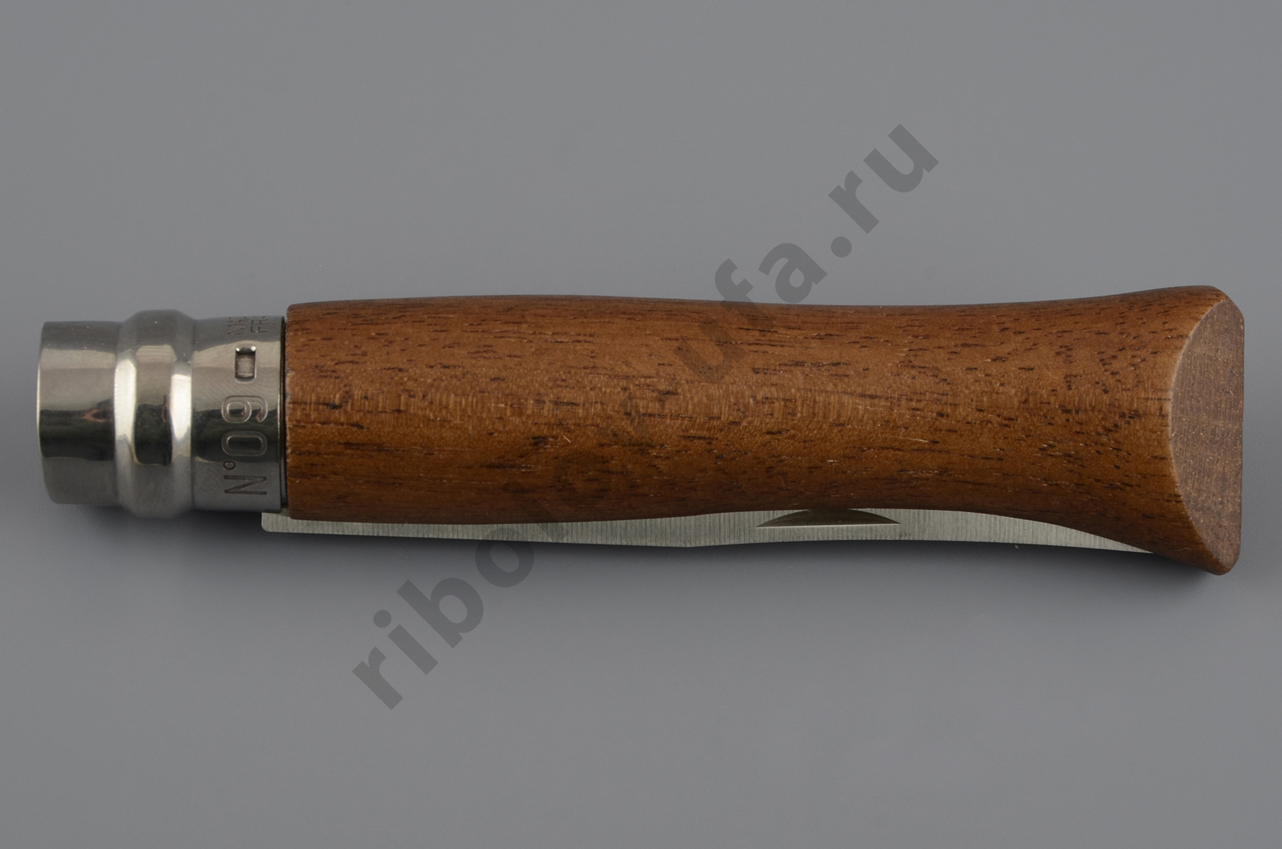 Нож Opinel 9 нержавеющая сталь, ореховая рукоять в картон.коробке