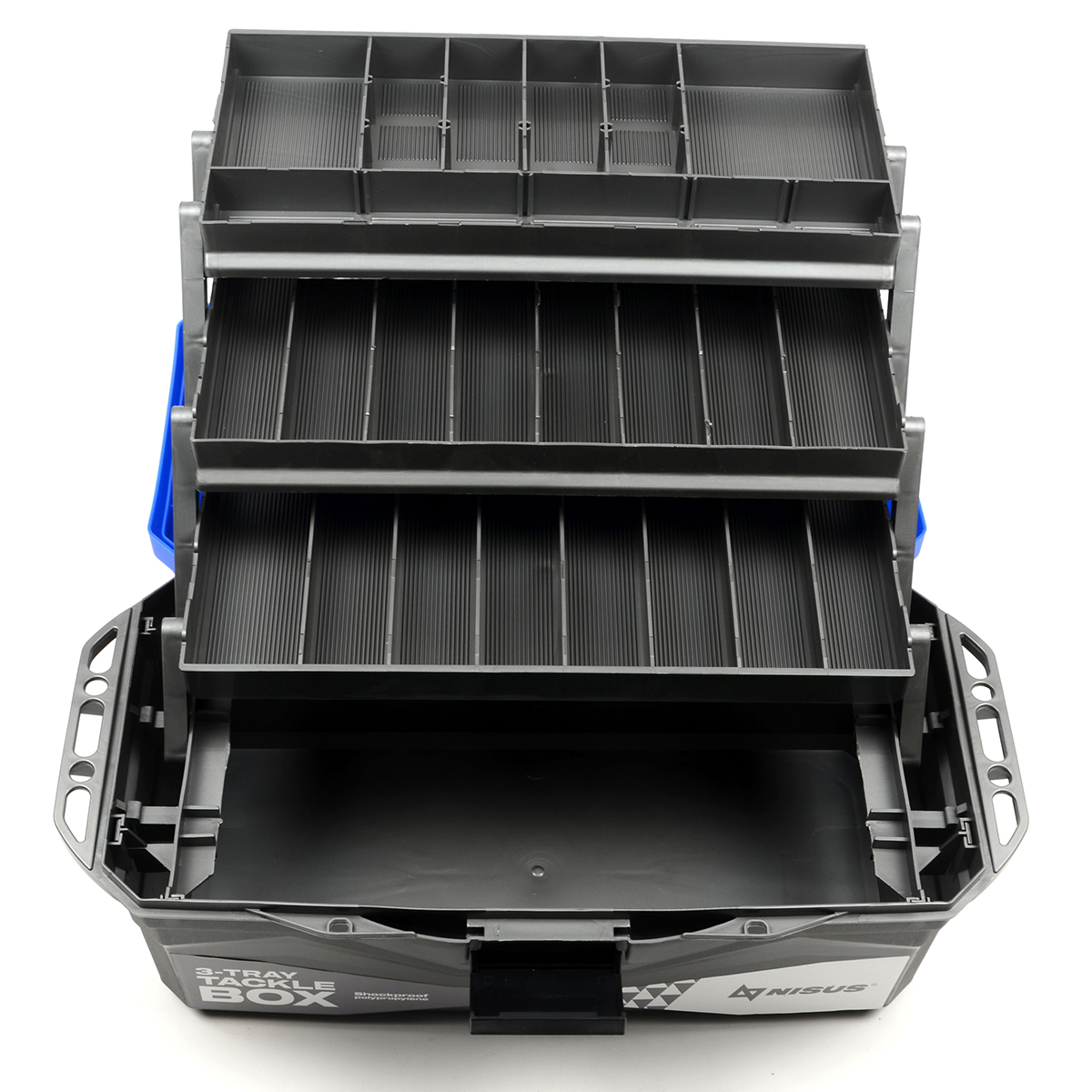 Ящик рыболовный Nisus Tackle Box 3-х полочный, цв. синий