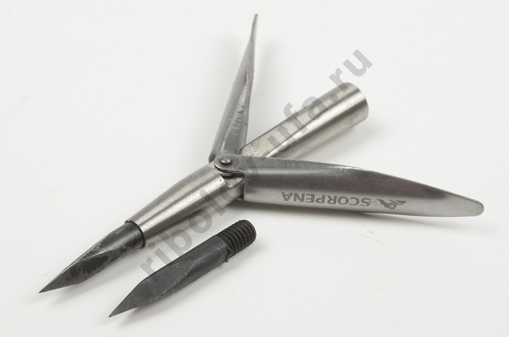 Наконечник Scorpena со скруч. бойком и трехгранной заточкой с желобом