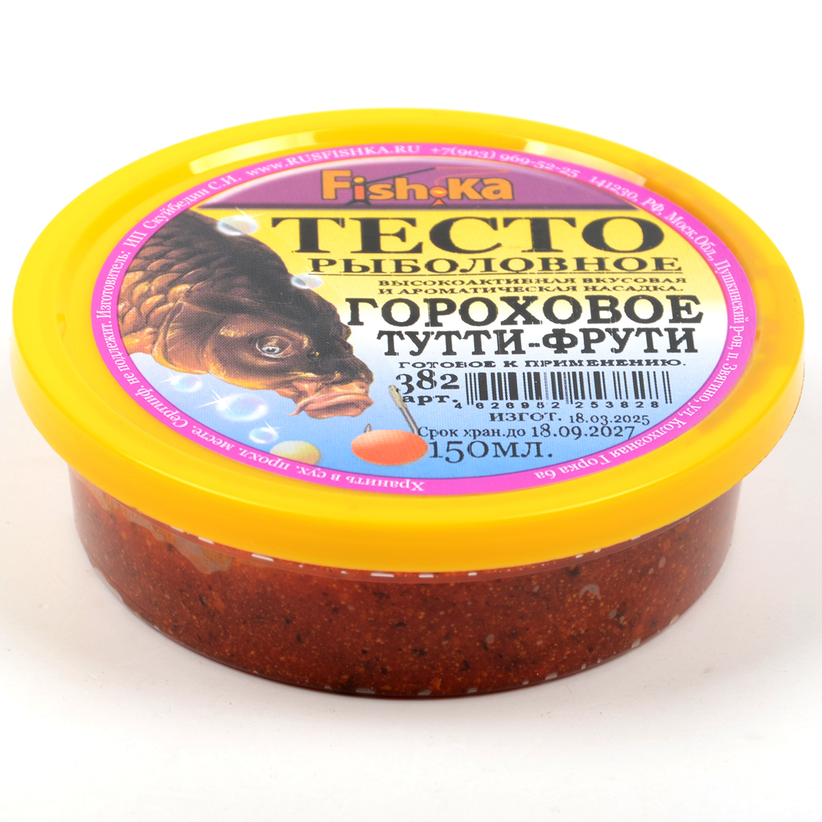 Тесто готовое Fish.ka Гороховое Тутти-Фрутти 150мл