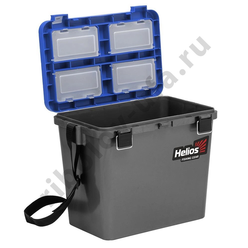 Ящик зимний Helios односекционный серый/синий