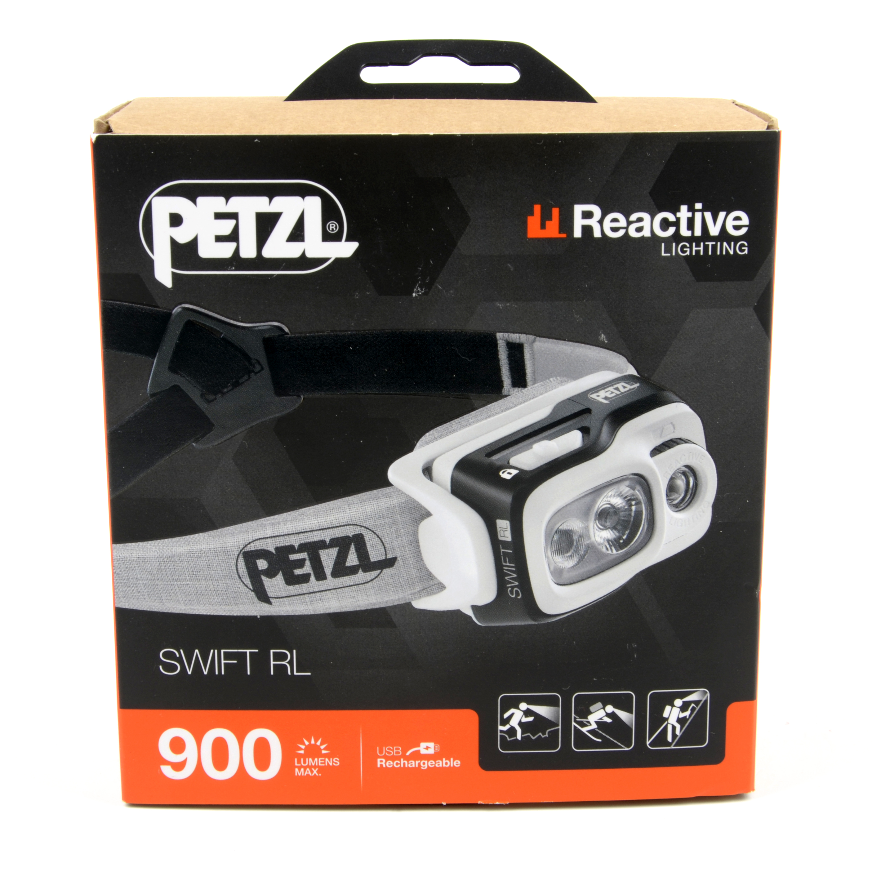 Фонарь налобный Petzl Swift RL черный 2019