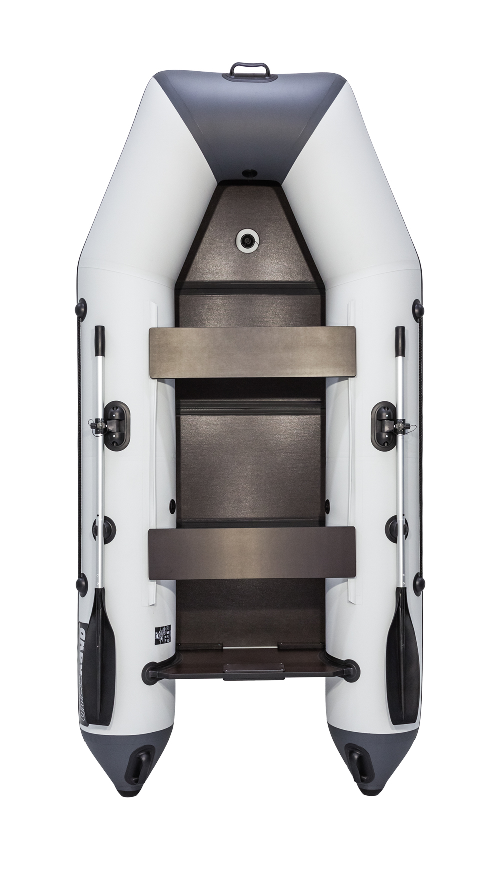 Лодка Аква 2900 Слань-книжка Киль светло-серый/графит