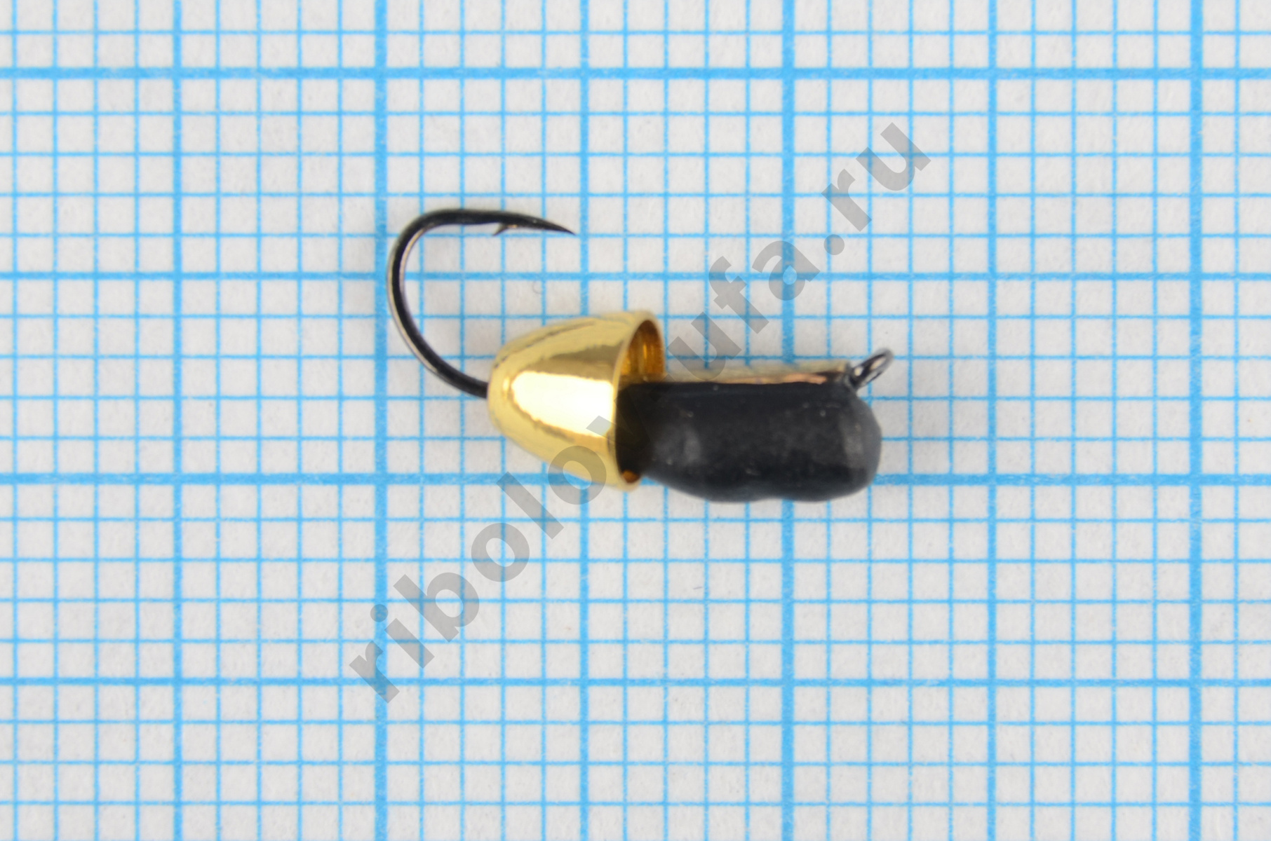 Мормышка Владимирский вольфрам Гвоздик с латунным колокольчиком золото 3мм 0,9гр з/коронка