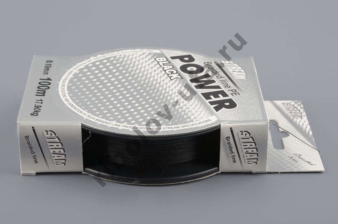 Шнур плетёный Stream Power Black 100m 0.35