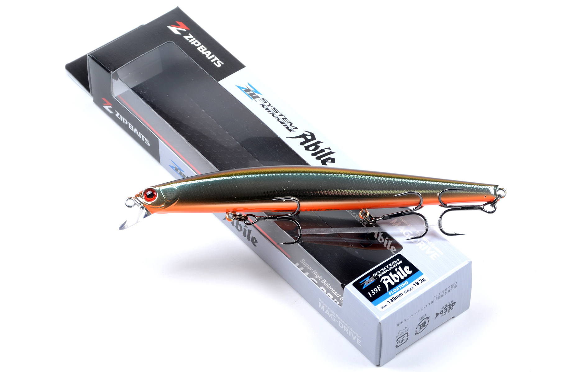 Воблер Zipbaits ZBL System minnow 139F Abile, 139 мм, 19,2 гр., плав., 0,3-0,5 м, 824 YS Silver Brow