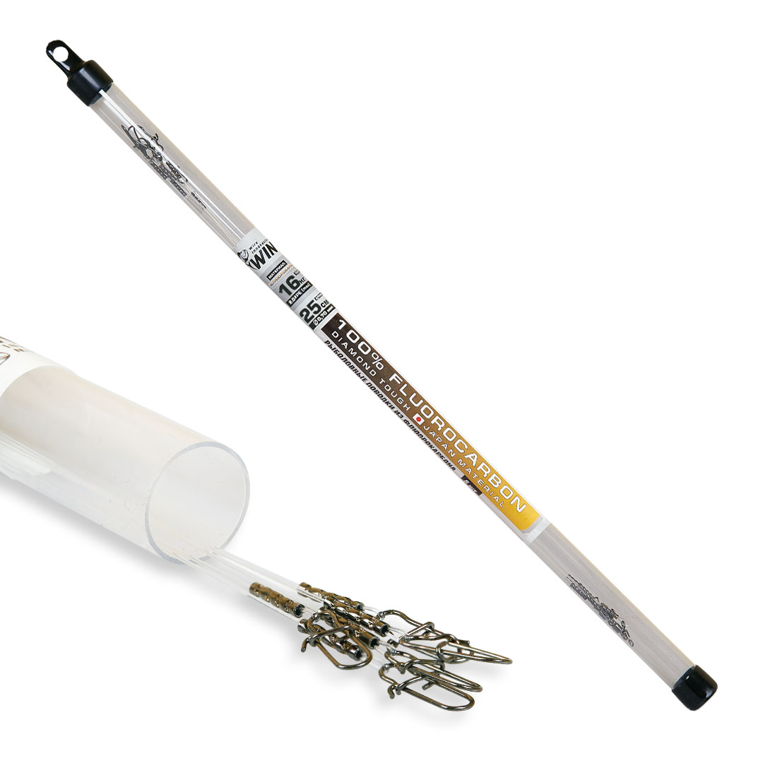 Поводок Win Fluorocarbon 0,70 mm 16 кг 25см (5 шт) FC-16-25