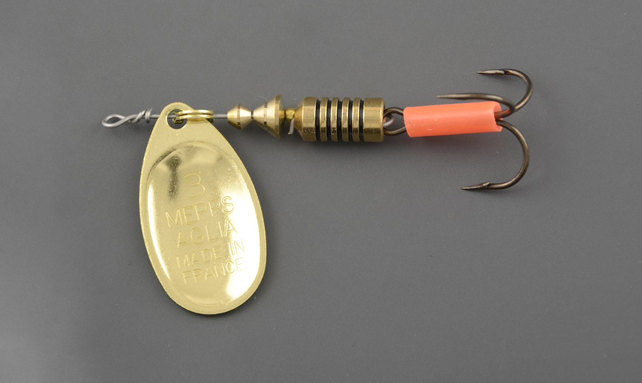 Блесна Mepps Aglia Platinum № 2, зеленый/золото