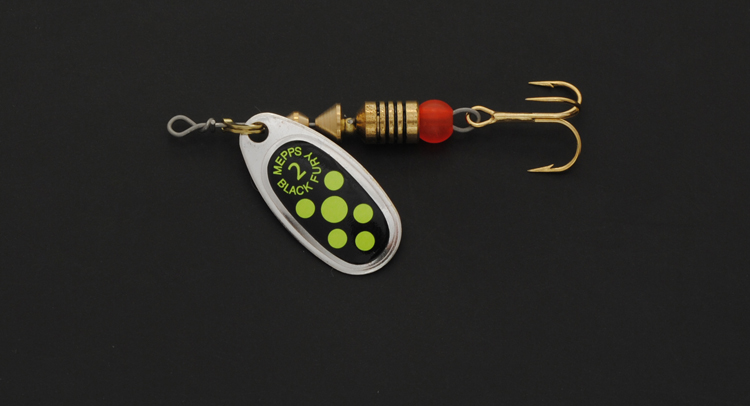 Блесна Mepps Black Fury № 2 серебро/зеленый (4,5гр)