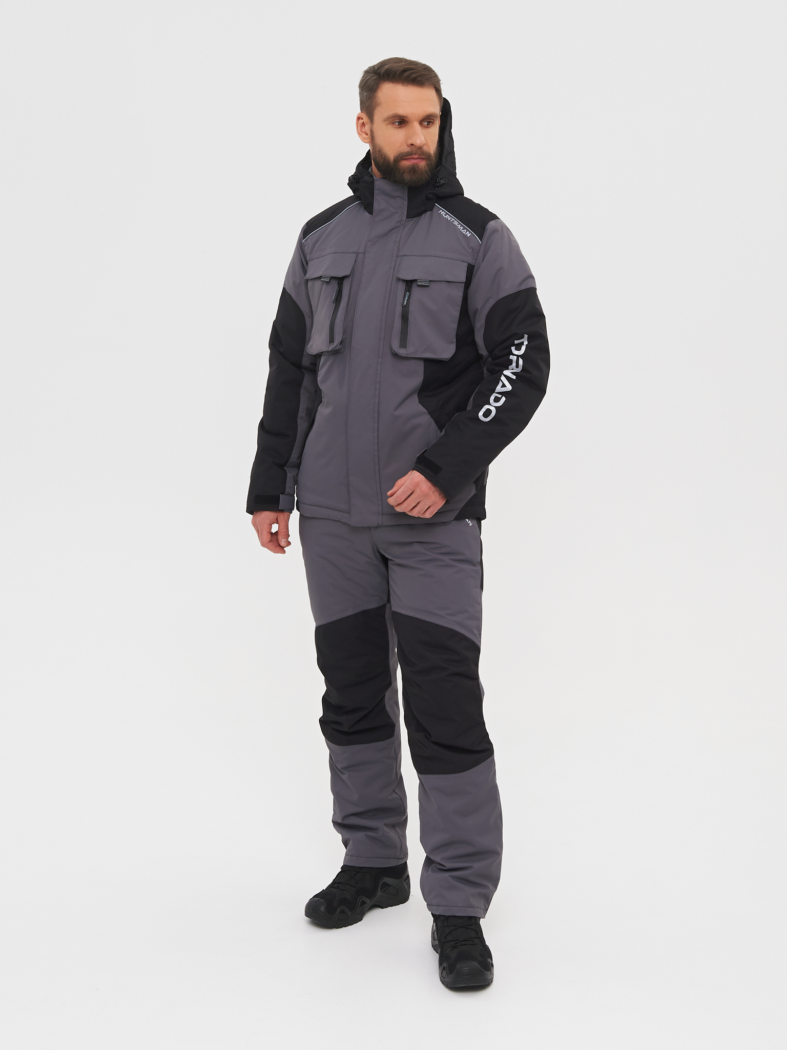Костюм демисезонный Huntsman Торнадо (до -15 С) цв. Серый, тк. Breathable р. 48-50 рост 170-176