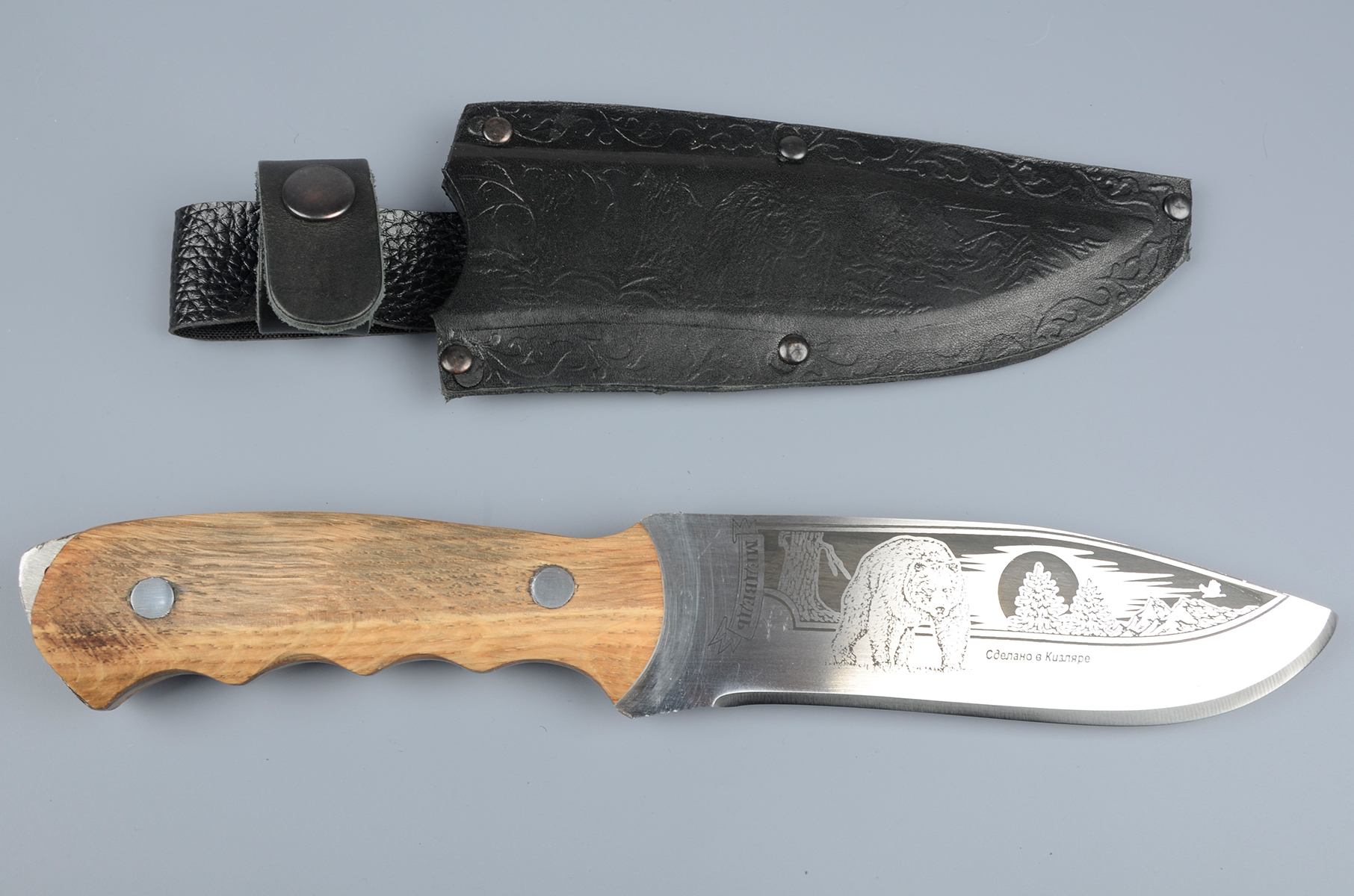 Нож No name Кизляр Медведь (кож.чехол)