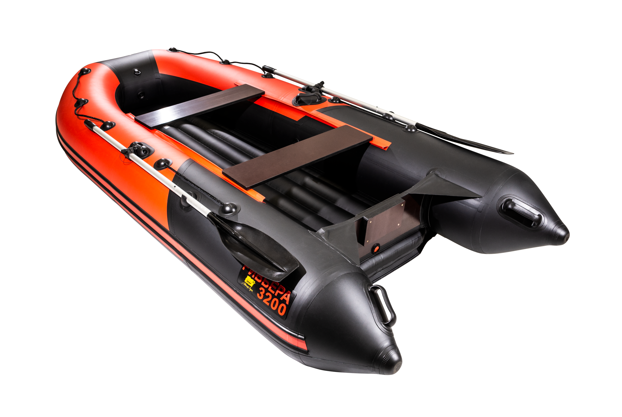 Лодка Ривьера Компакт 3200 НДНД комби красный/черный