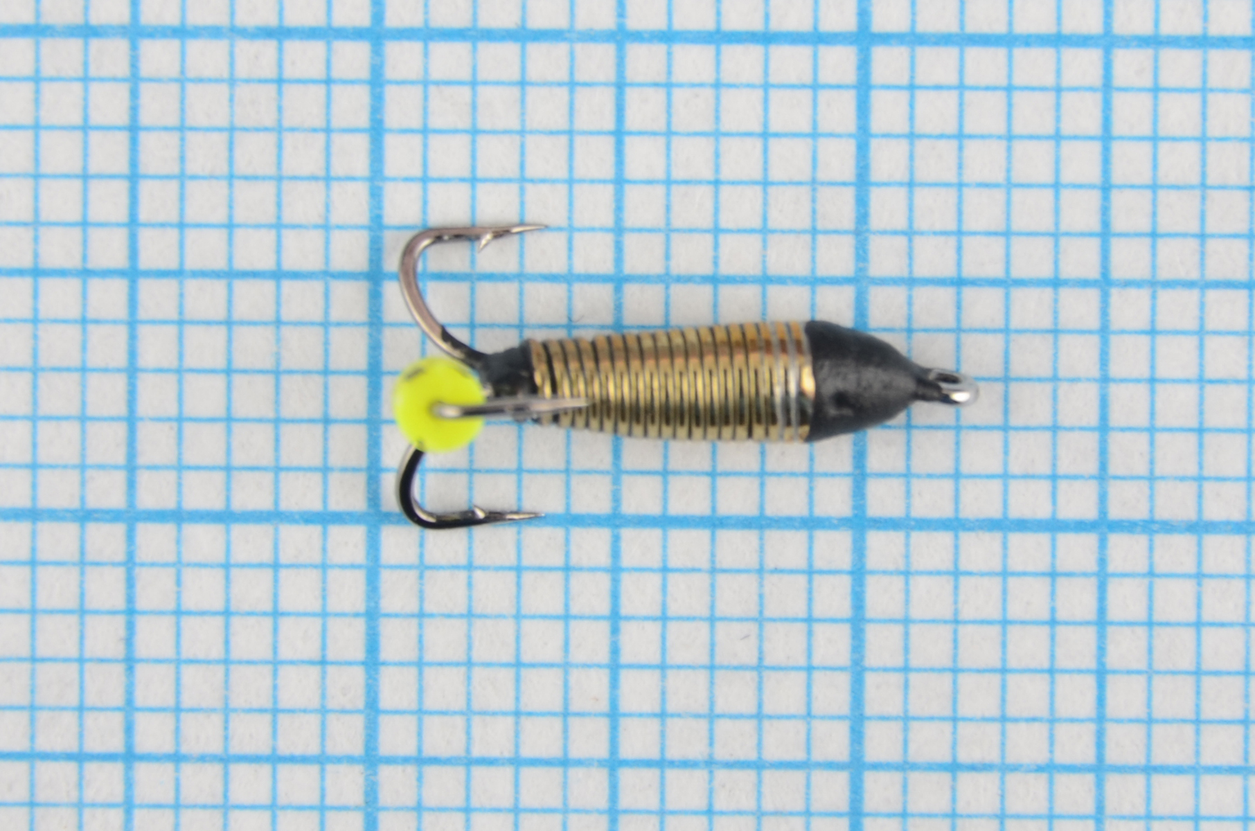 Мормышка Владимирский вольфрам Чертик с ушком рефленый 2мм 0,5гр золото