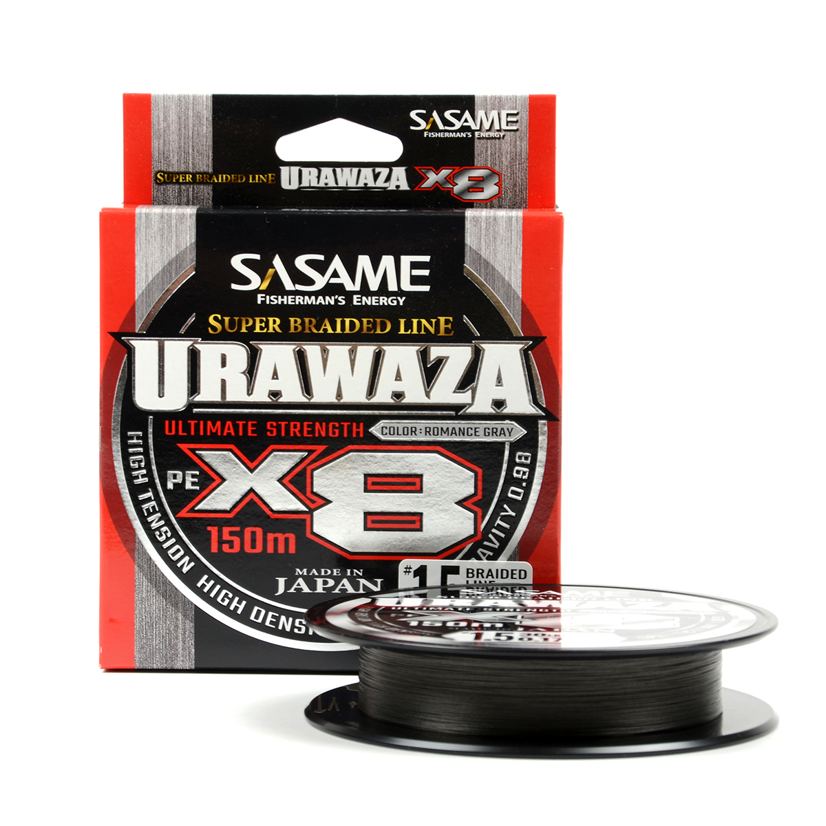 Шнур плетеный Sasame Urawaza X8 150м #0,6 Grey