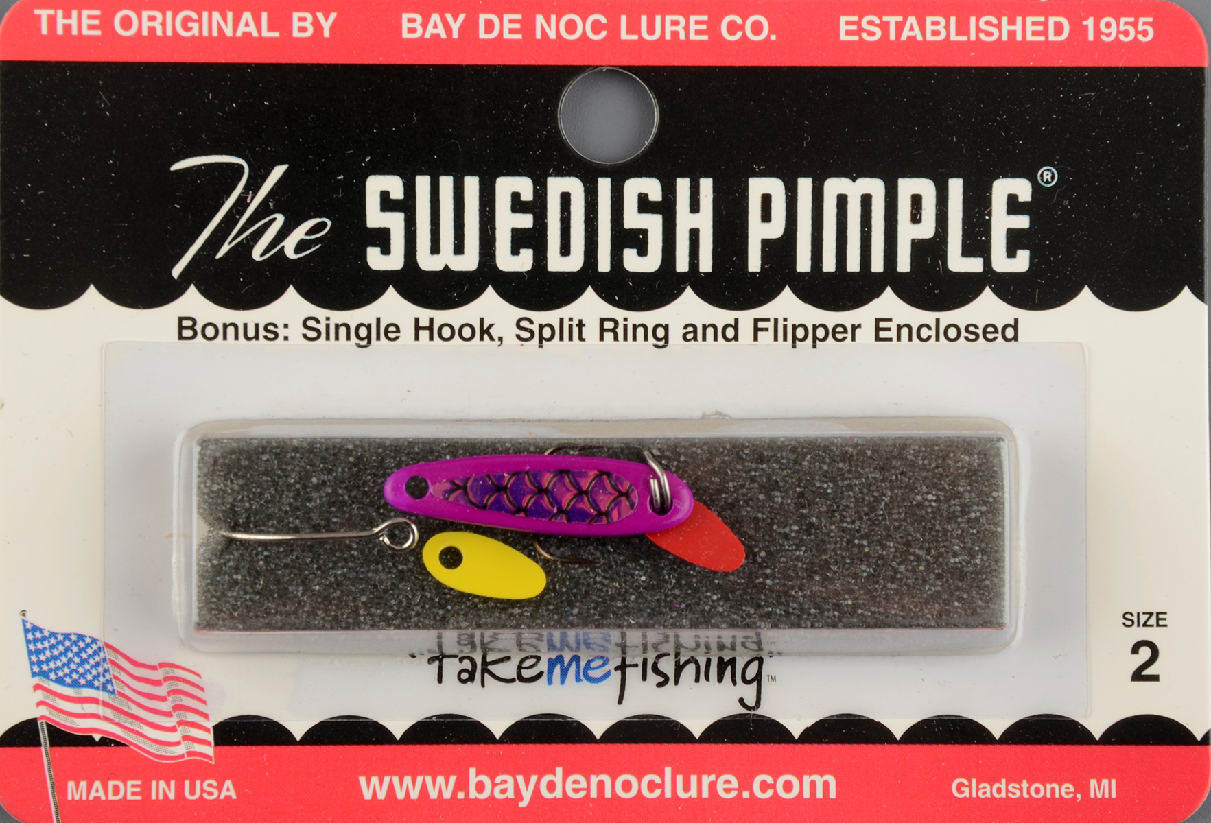 Блесна Swedish Pimple  №2 Violet Scale