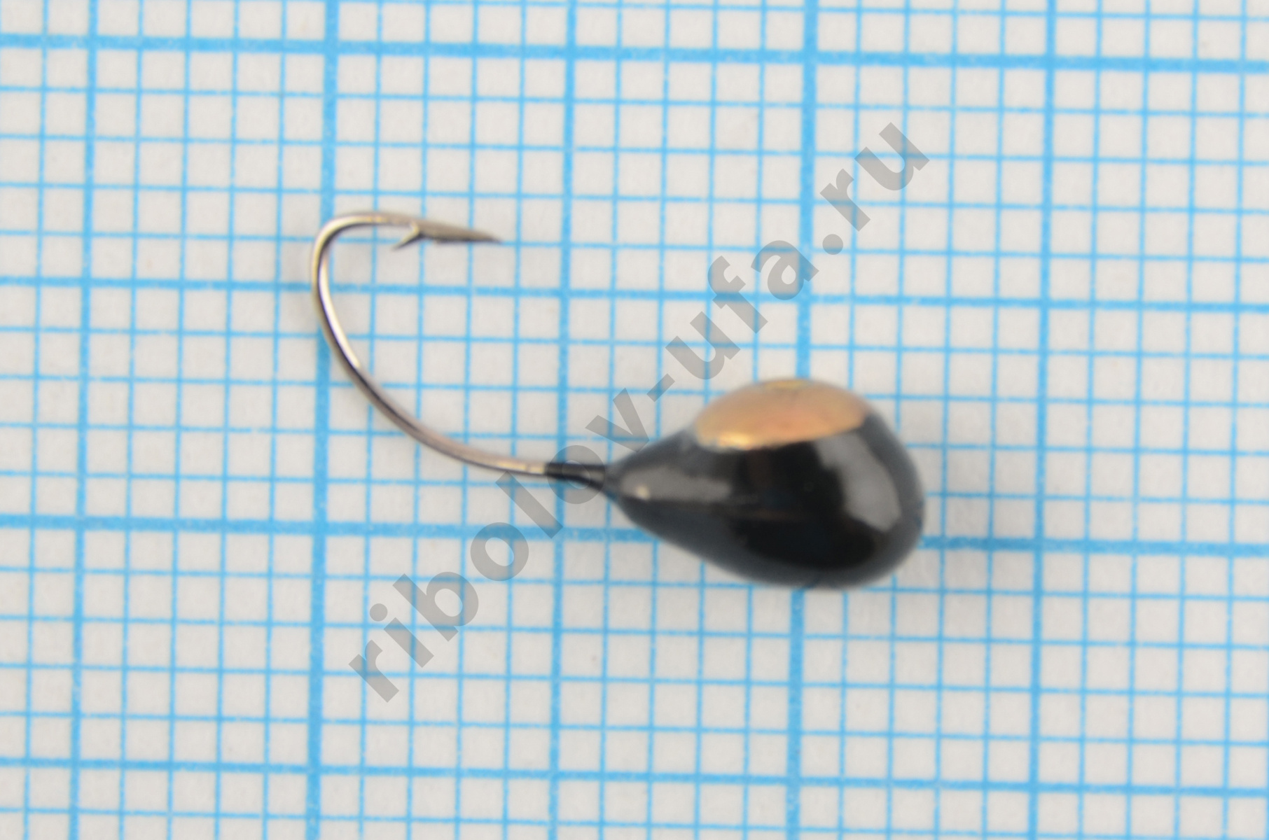 Мормышка Мир Вольфрама Капля с коронкой д. 4 мм черная