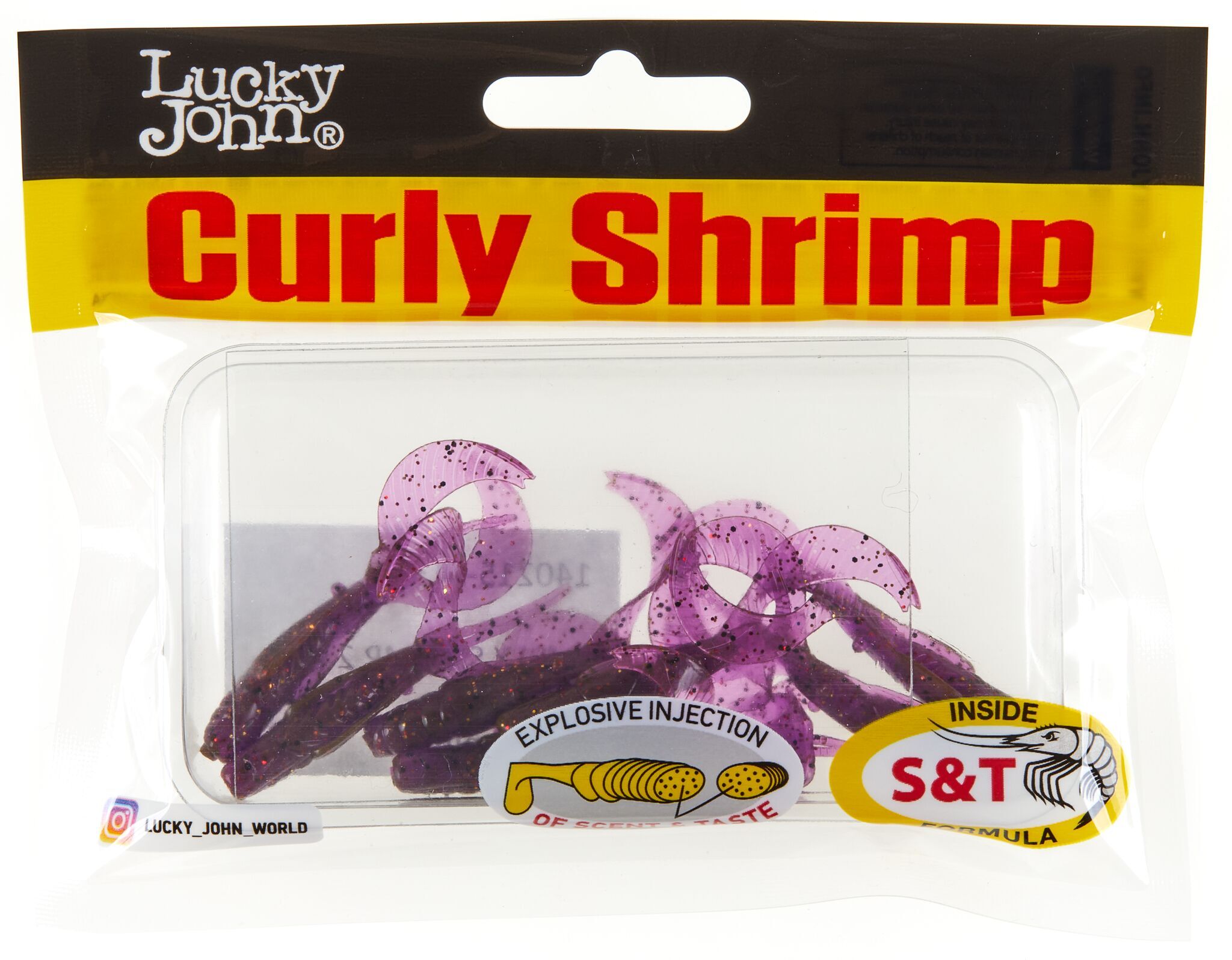 Силиконовая приманка Lucky John Pro Series Curly Shrimp 2.0in 5.0см /S13