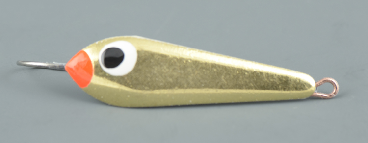 Блесна зимняя Пирс Окуневая малая 2,5 гр., латунь+СН, с 1-м крючком