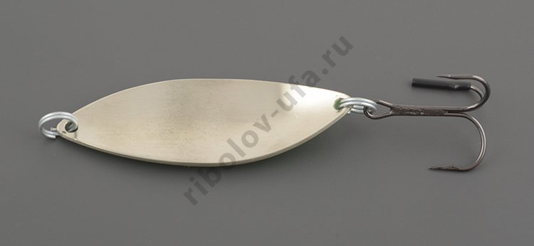 Блесна Бубнов колеблющаяся Крокодил 15 гр. мельхиор с люминофорным покрытием