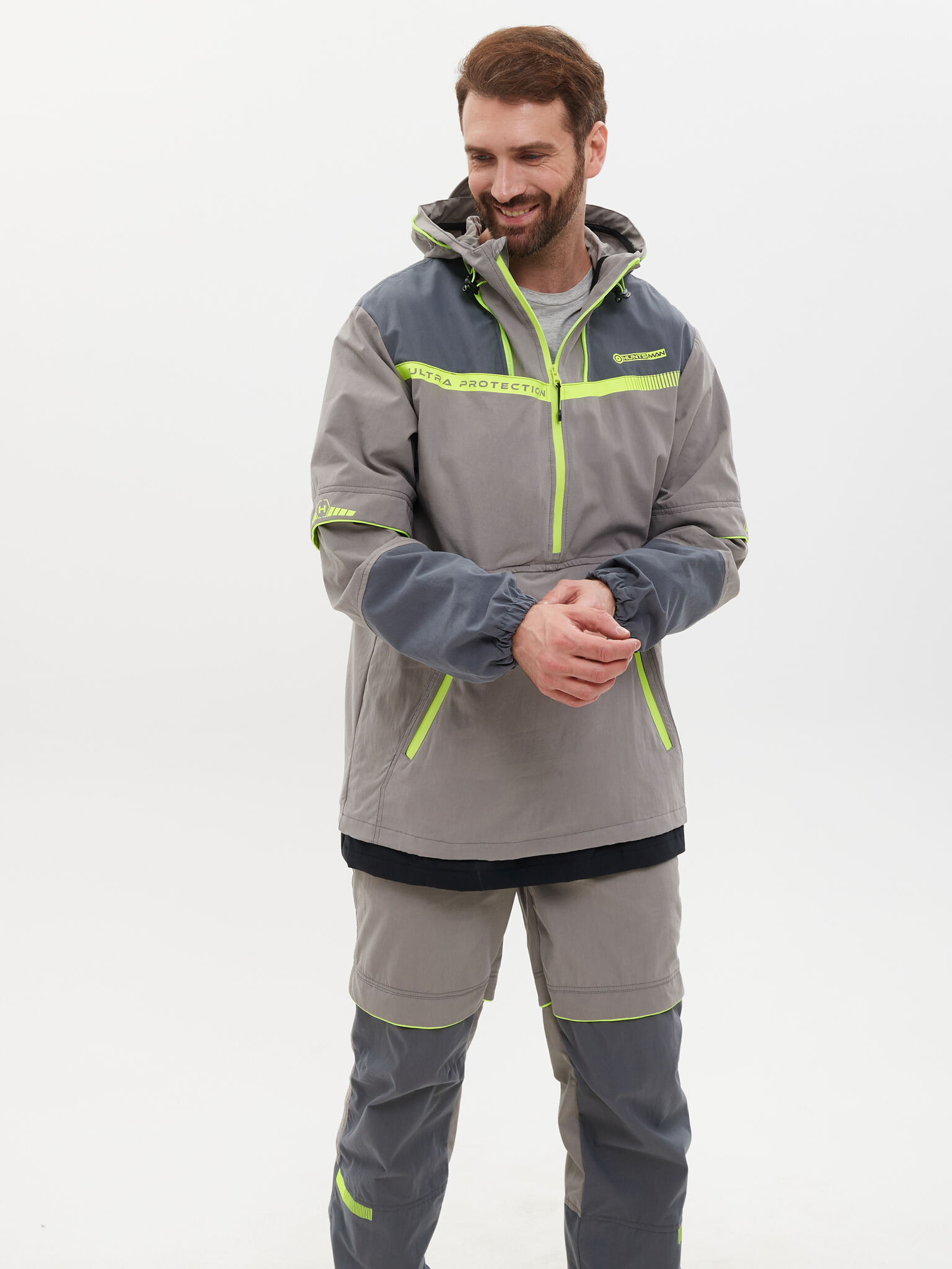 Костюм летний Антигнус-Премиум ткань Ravena Peach Wash цвет Серый (Размер: 52-54, Рост: 170-176)