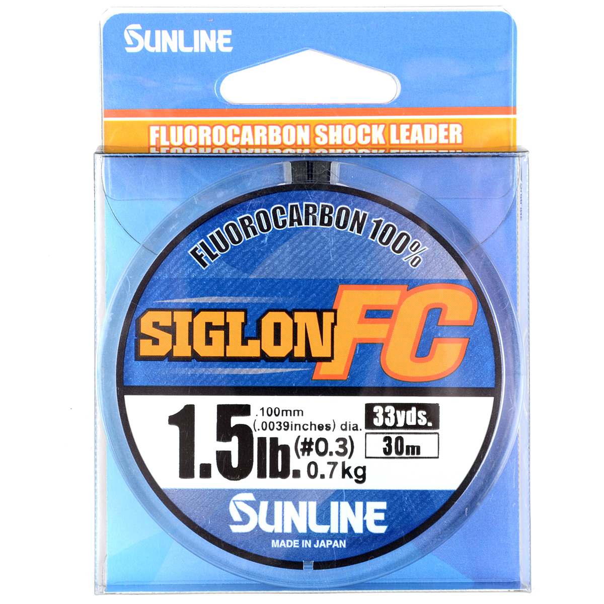 Леска флюорокарбон Sunline FC Siglon, Clear, 30 м, 0.100 мм, 0.7 кг 1.5lb #0.3