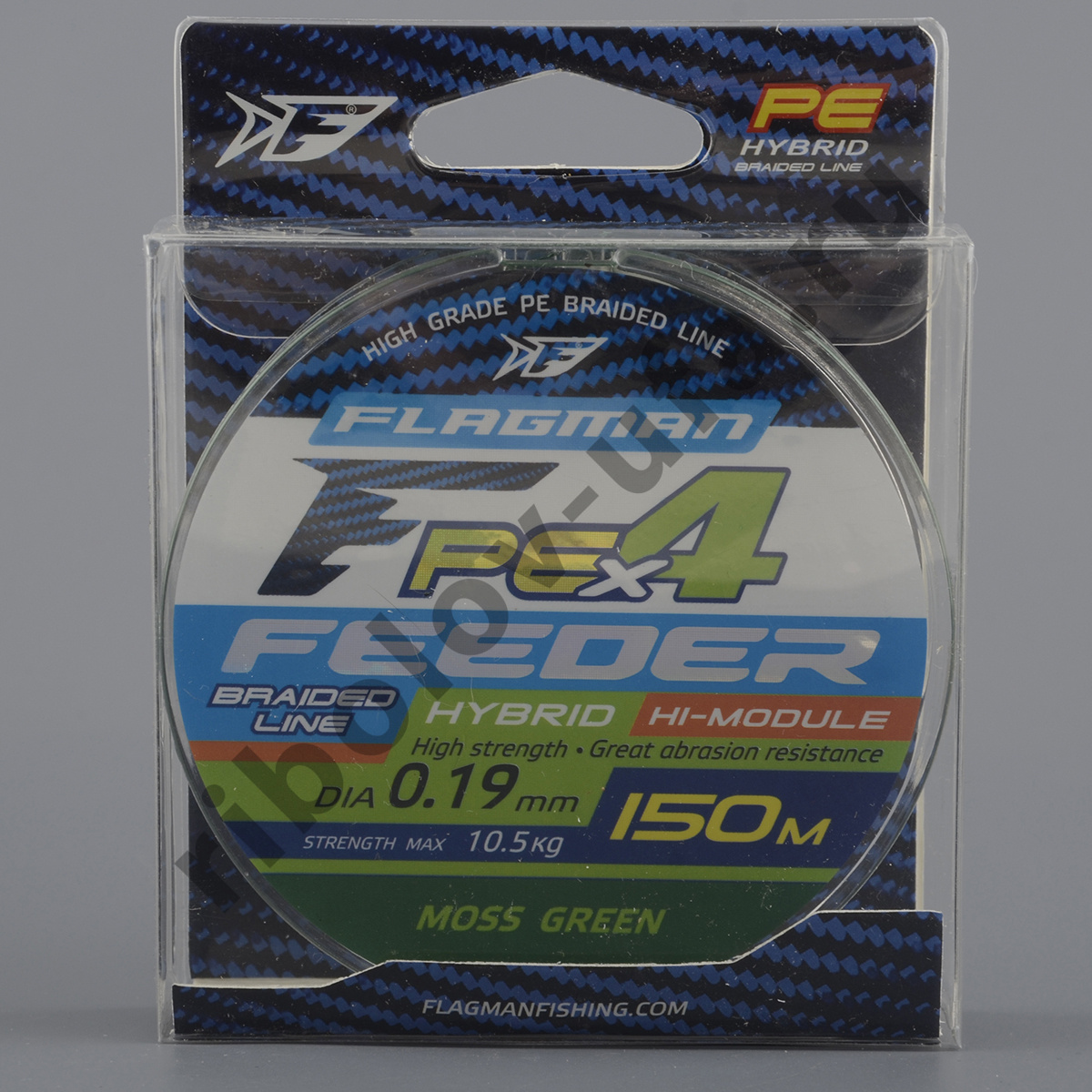 Шнур Flagman PE Hybrid F4 Feeder 150м Moss Green 0,19м 10.5кг