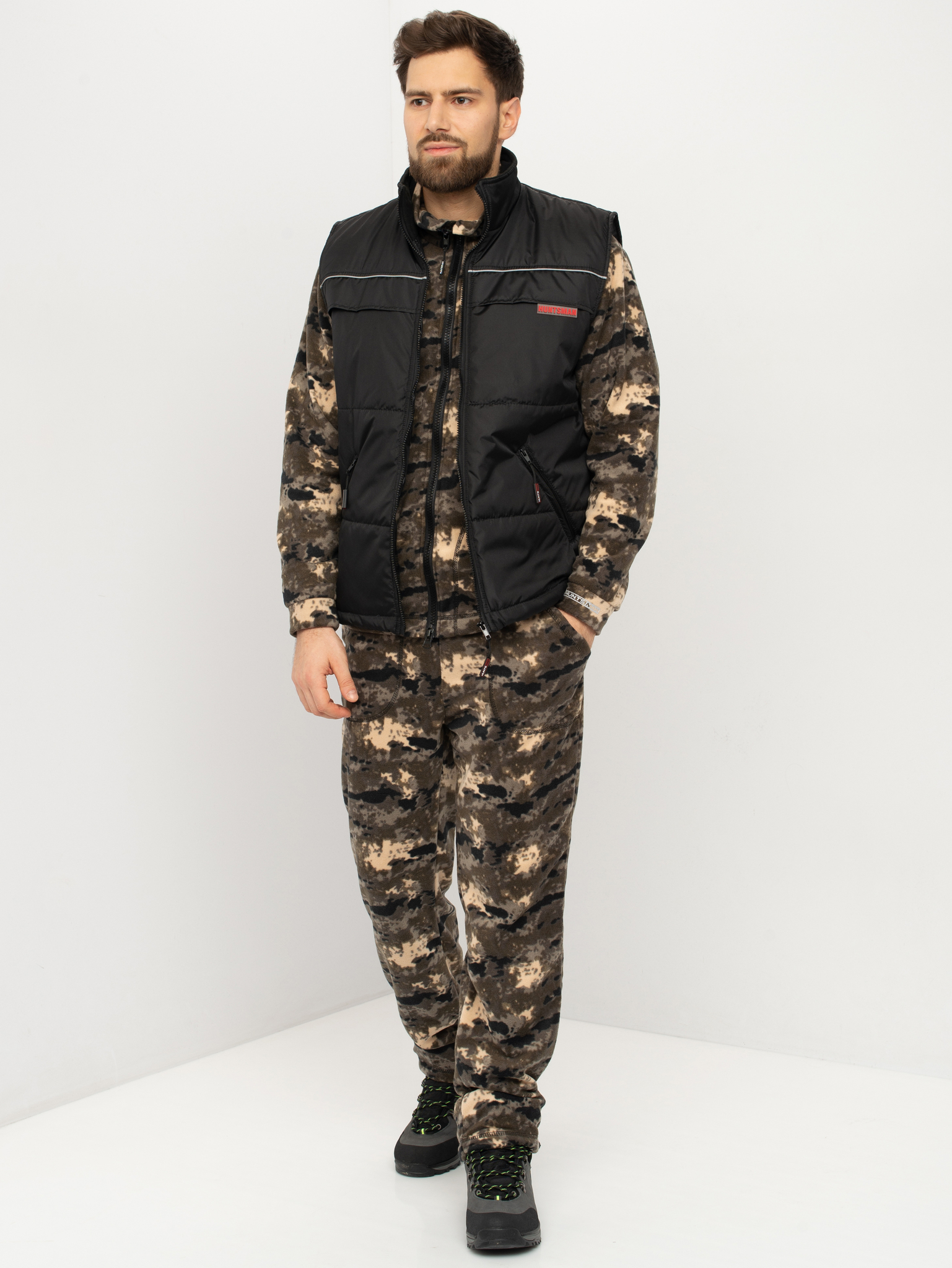 Жилет утепленный Huntsman Беркут цв. Черный ткань Jordon р. 52-54, рост 182