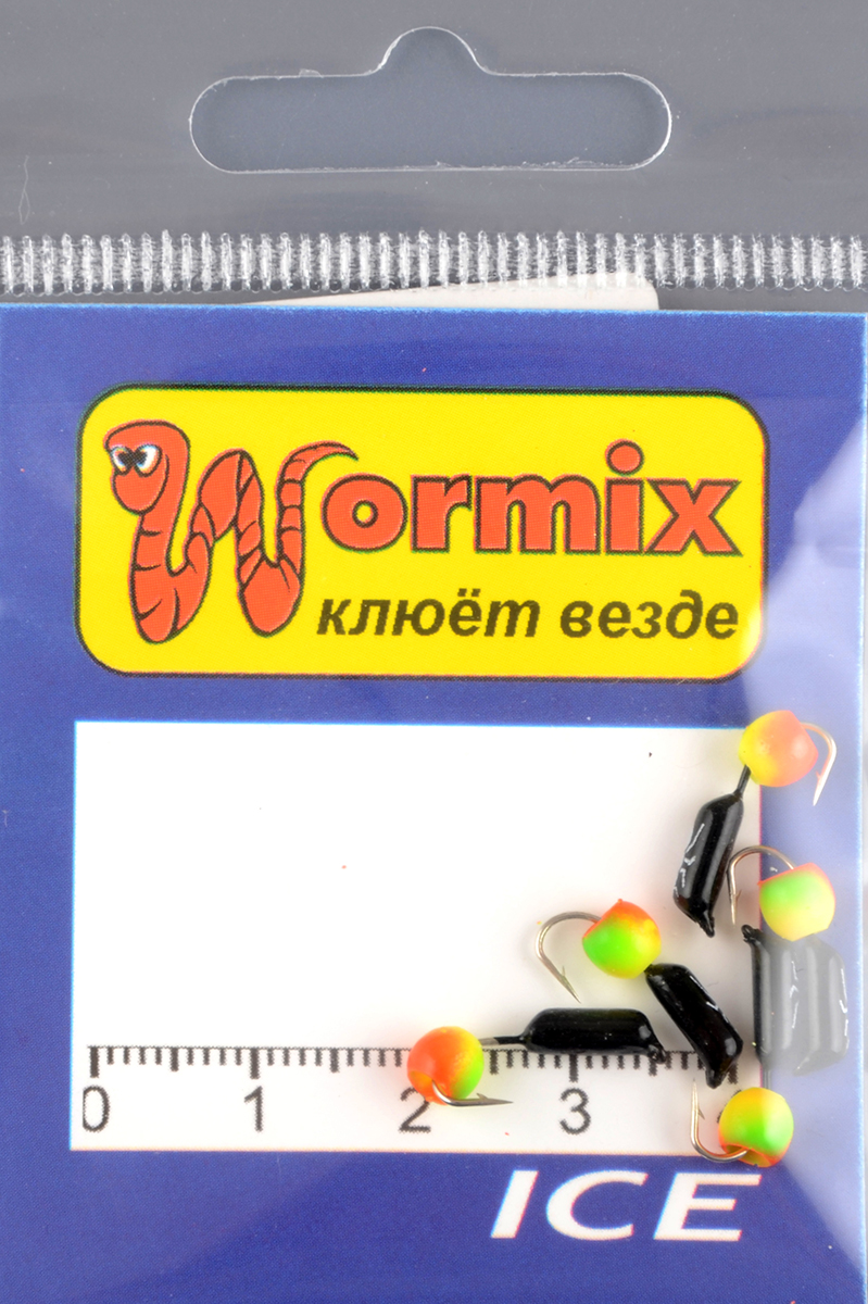 Мормышка Wormix материал WCP 17 Столбик черный d.2,5мм 0,5гр 