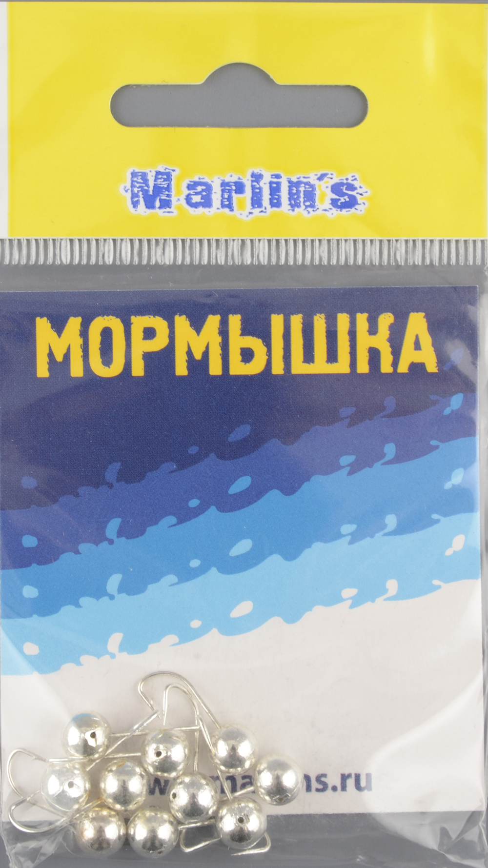 Мормышка литая Marlins Шар 6мм (1.22гр) кр. Crown серебро 7000-402