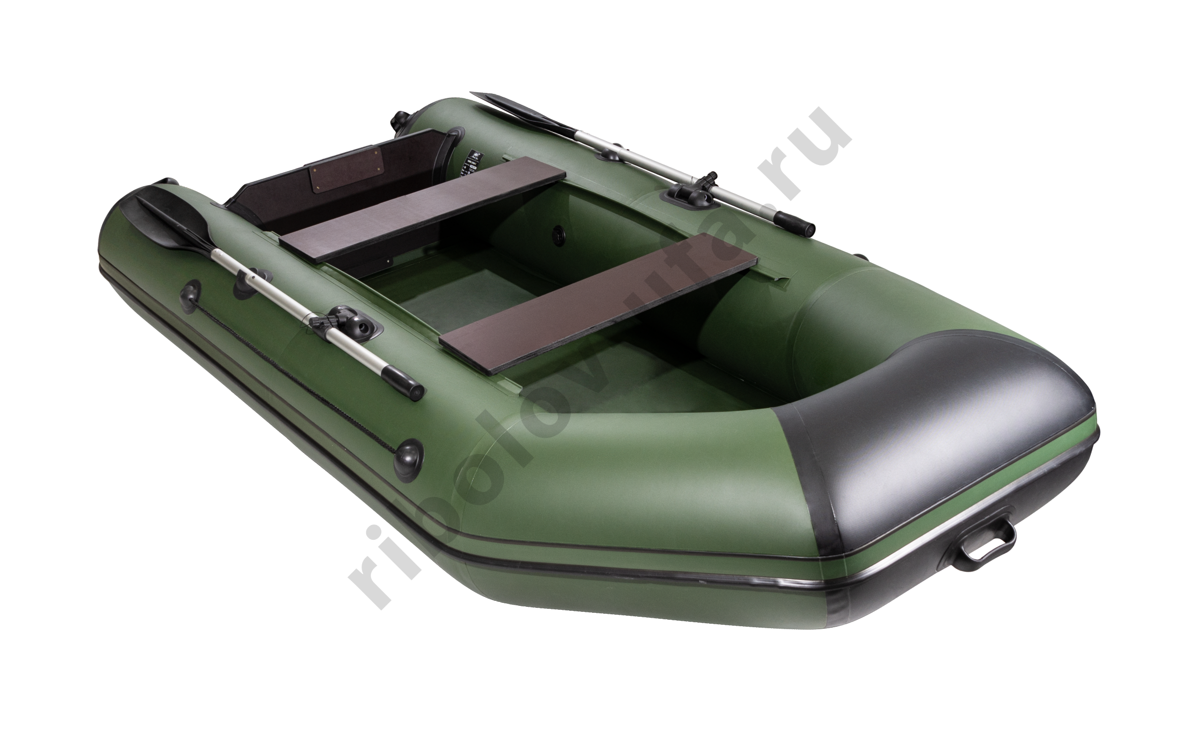 Лодка Аква 2900 зеленый/черный