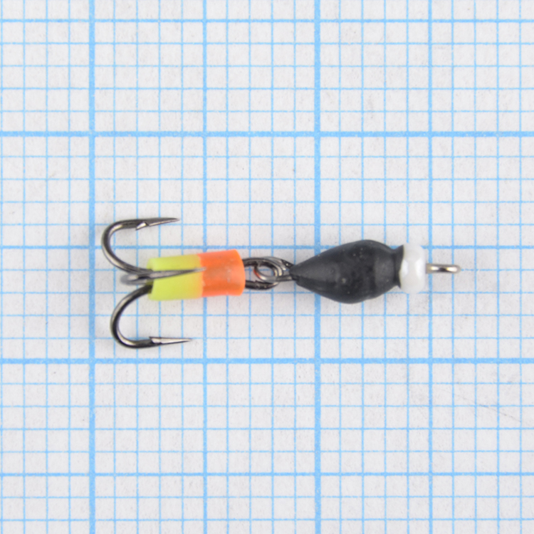 Мормышка Wormix точеная вольфрамовая Дьявол d=2,5 с подвесным тройником арт. 604