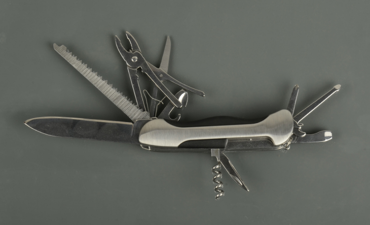 Мультитул Kosadaka FPMT03 19.5/11 см (ножницы, штопор, пассатижи, ножи, пилки, открывалка, отвертка)