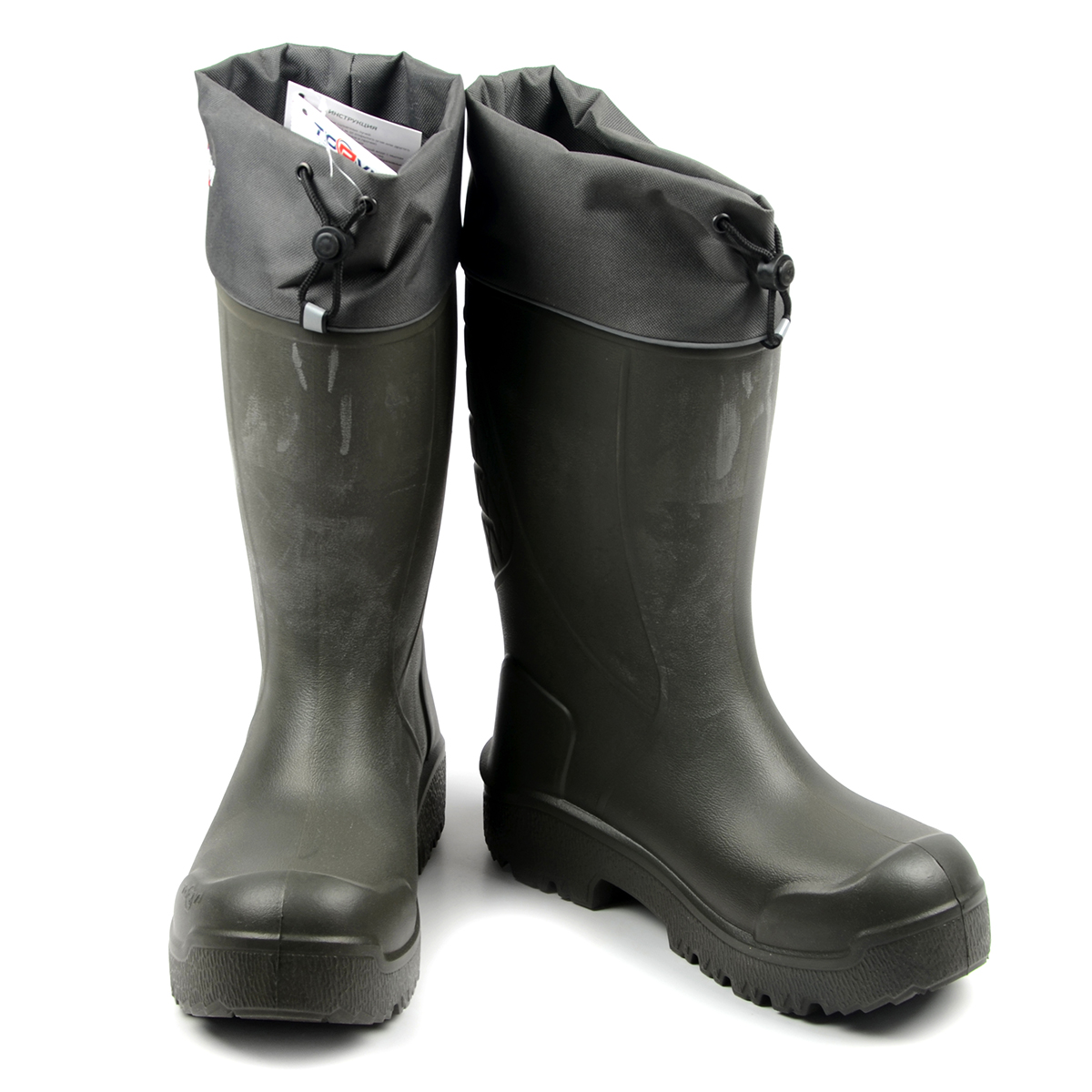 Сапоги зимние Torvi из ЭВА Буран -40 с вкладышем мех, цв. Олива, р. 40/41 РР