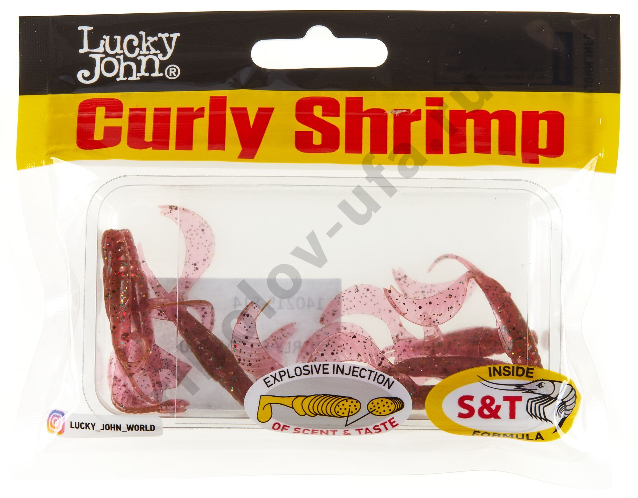 Силиконовая приманка Lucky John Pro Series Curly Shrimp 2.0in 5.0см /S14