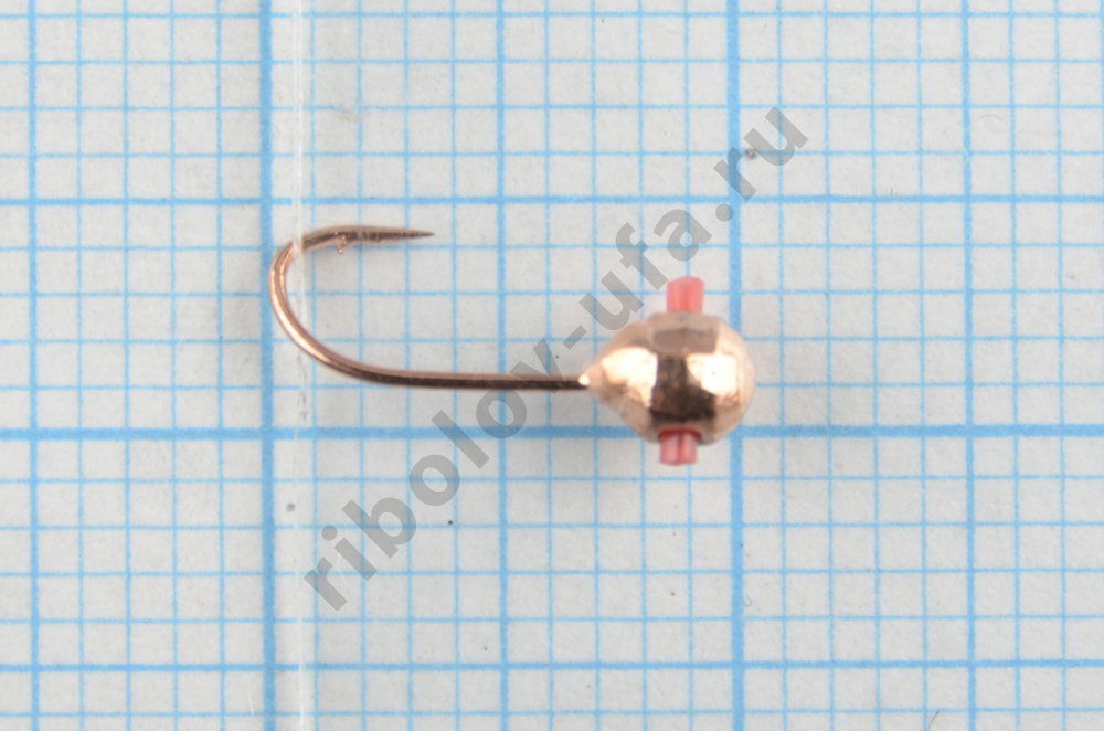 Мормышка вольфрам Bravo Fishing Шар с отверстием мелкая грань с кембриком 3.0 мм 0.25 гр C-Cu 