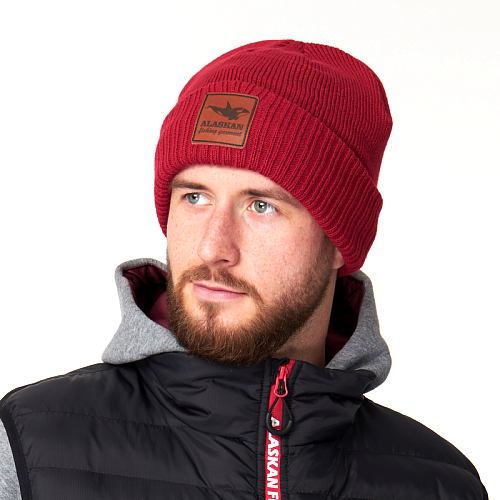 Шапка Alaskan Hat Beanie красная (AWC037R)