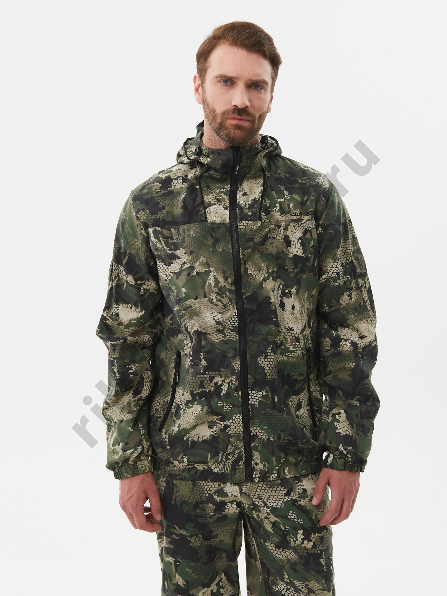 Костюм летний Huntsman Стрелок Антимоскит цв. Зеленый Питон ткань Сорочка  р. 44-46, рост 170-176