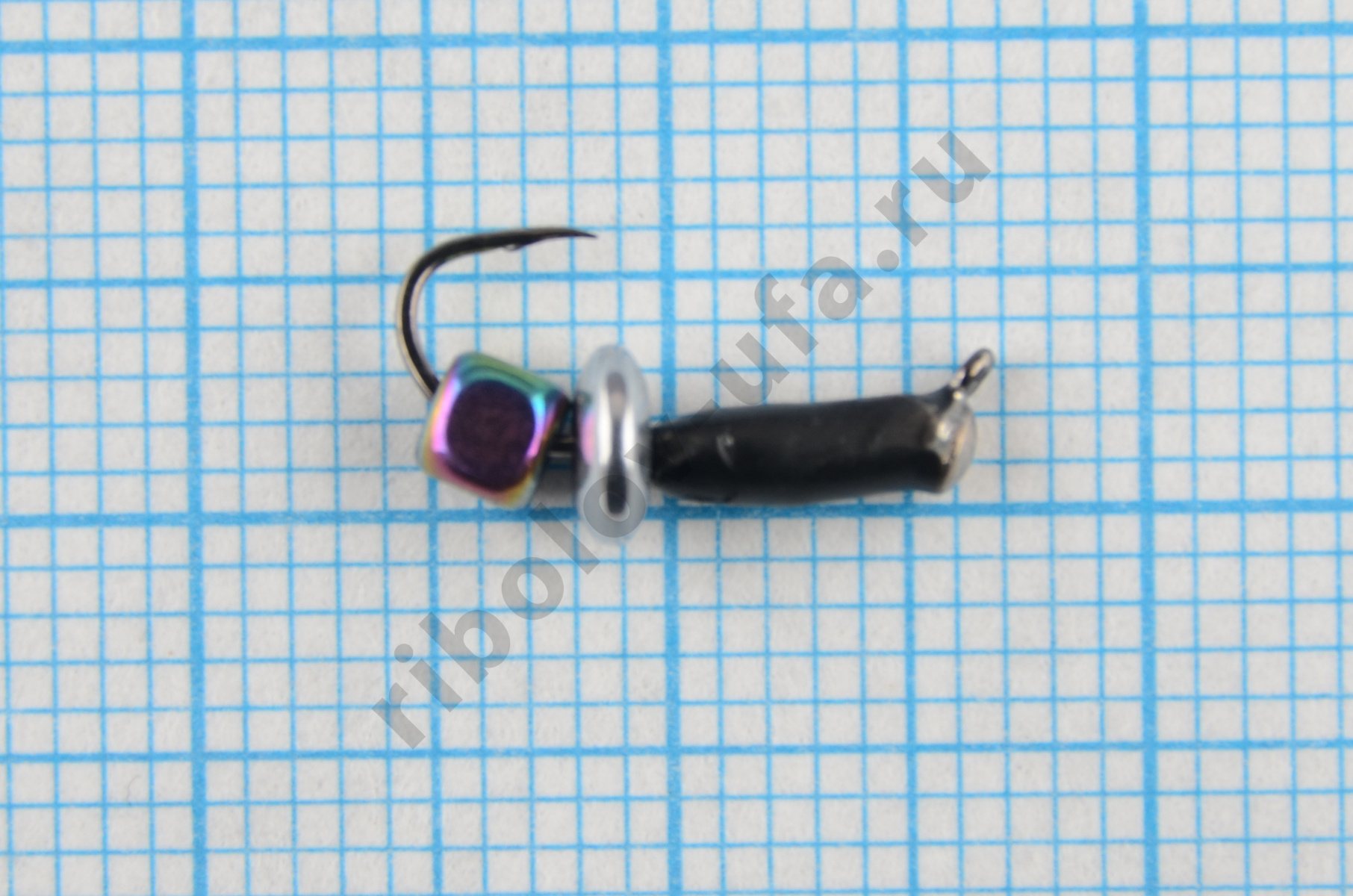 Мормышка Владимирский вольфрам Гвоздик с зеркальцем 2мм 0,5гр золото с ушком тарелка-куб