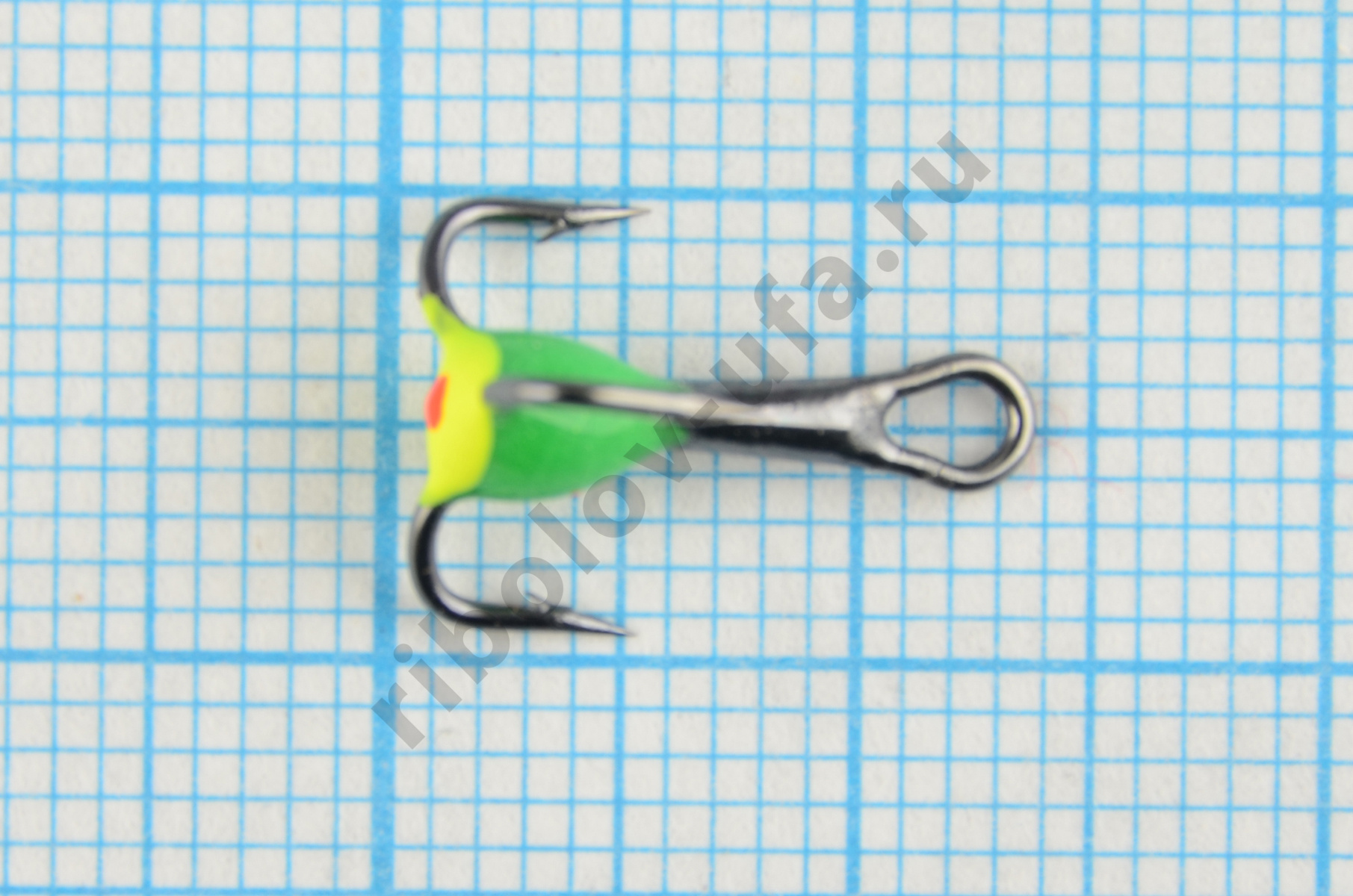 Тройник Dag Master Капля с глазком Зеленый с кр.Mustad №12 UF