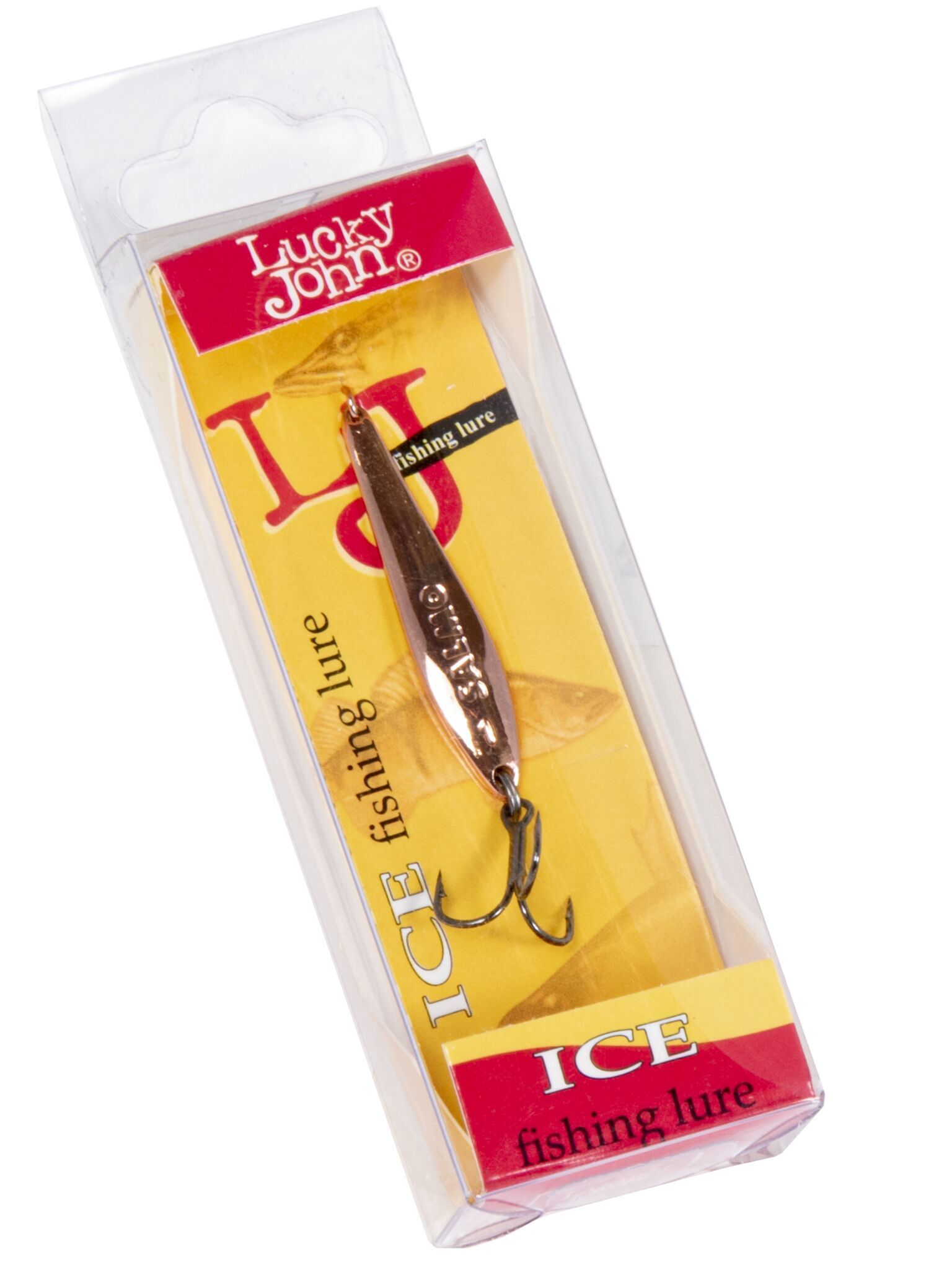 Блесна зимняя вертикал.Lucky John S-5 c тройником 17г Cu