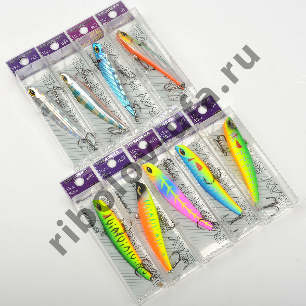 Виб Kosadaka Bay Ruf vib 80S тонущий, 80мм, 15,5г, цв.GT