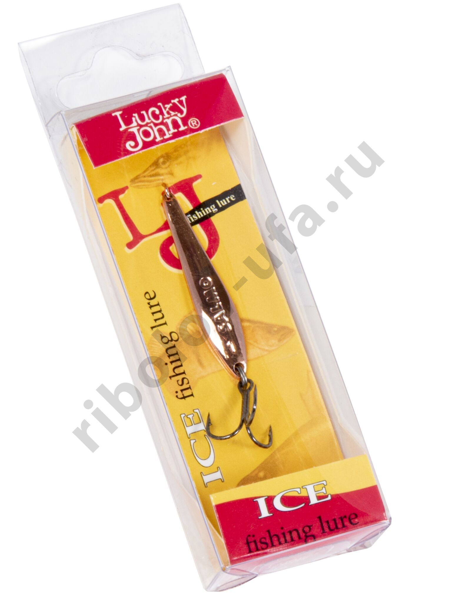 Блесна зимняя вертикал.Lucky John S-4 c тройником 11г Cu