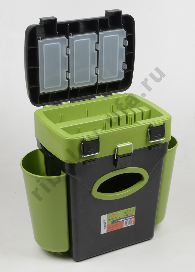 Ящик зимний Helios Fish Box 10л. зеленый