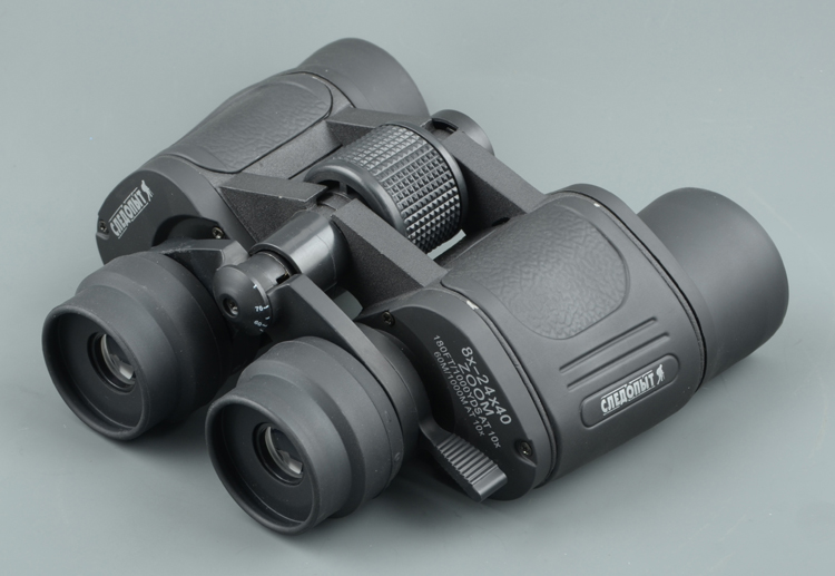 Бинокль Следопыт 8-24*40 черный 170*75*150 мм 705 гр в чехле Zoom BT-09