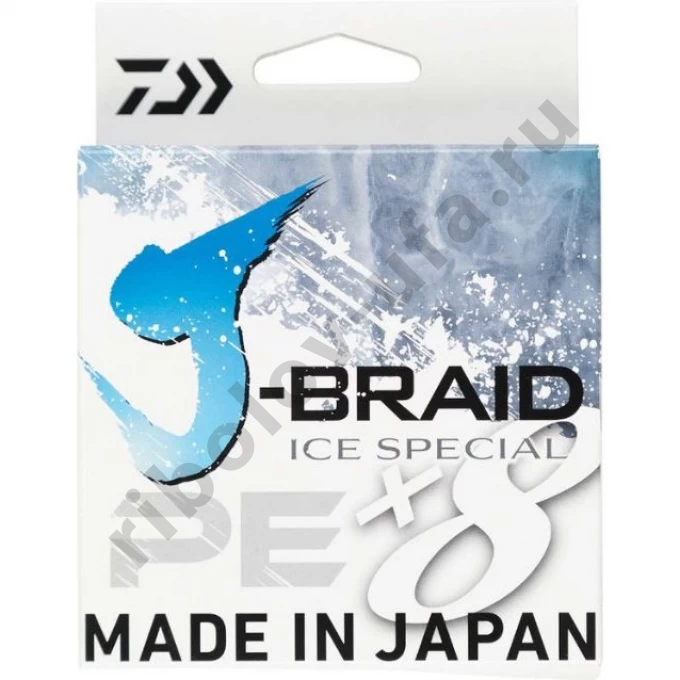 Шнур плетёный Daiwa J-Braid Ice Special X8E 50м island blue 0,06мм