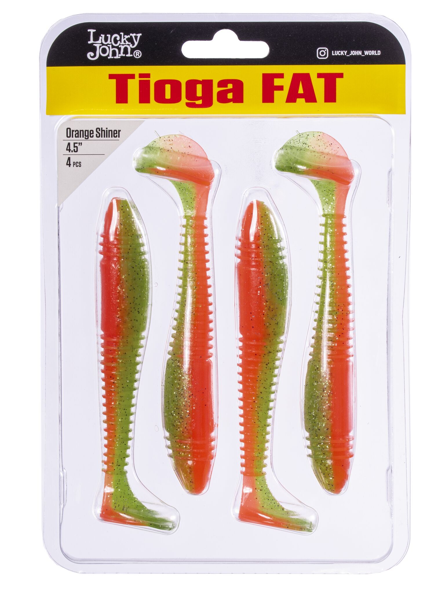 Силиконовая приманка Lucky John Pro Series Tioga Fat 4.5in 11.4см /Z12 (4 шт/уп)