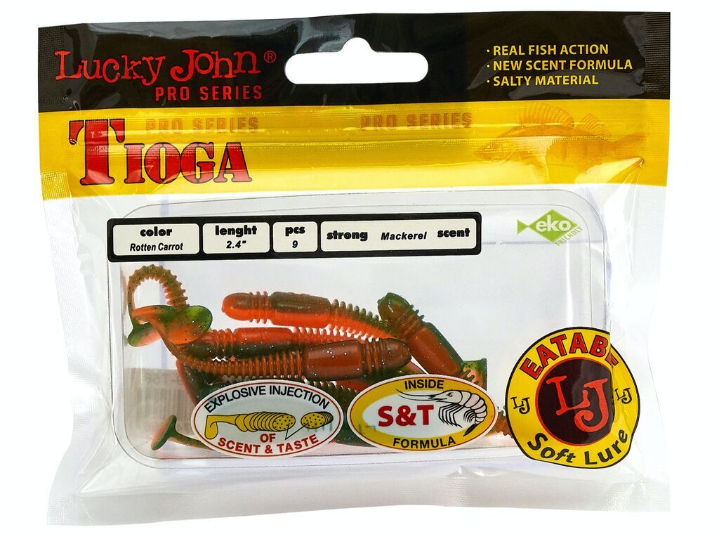 Силиконовая приманка Lucky John Pro Series Tioga 2.4in 6.1см /T56 (9 шт/уп)