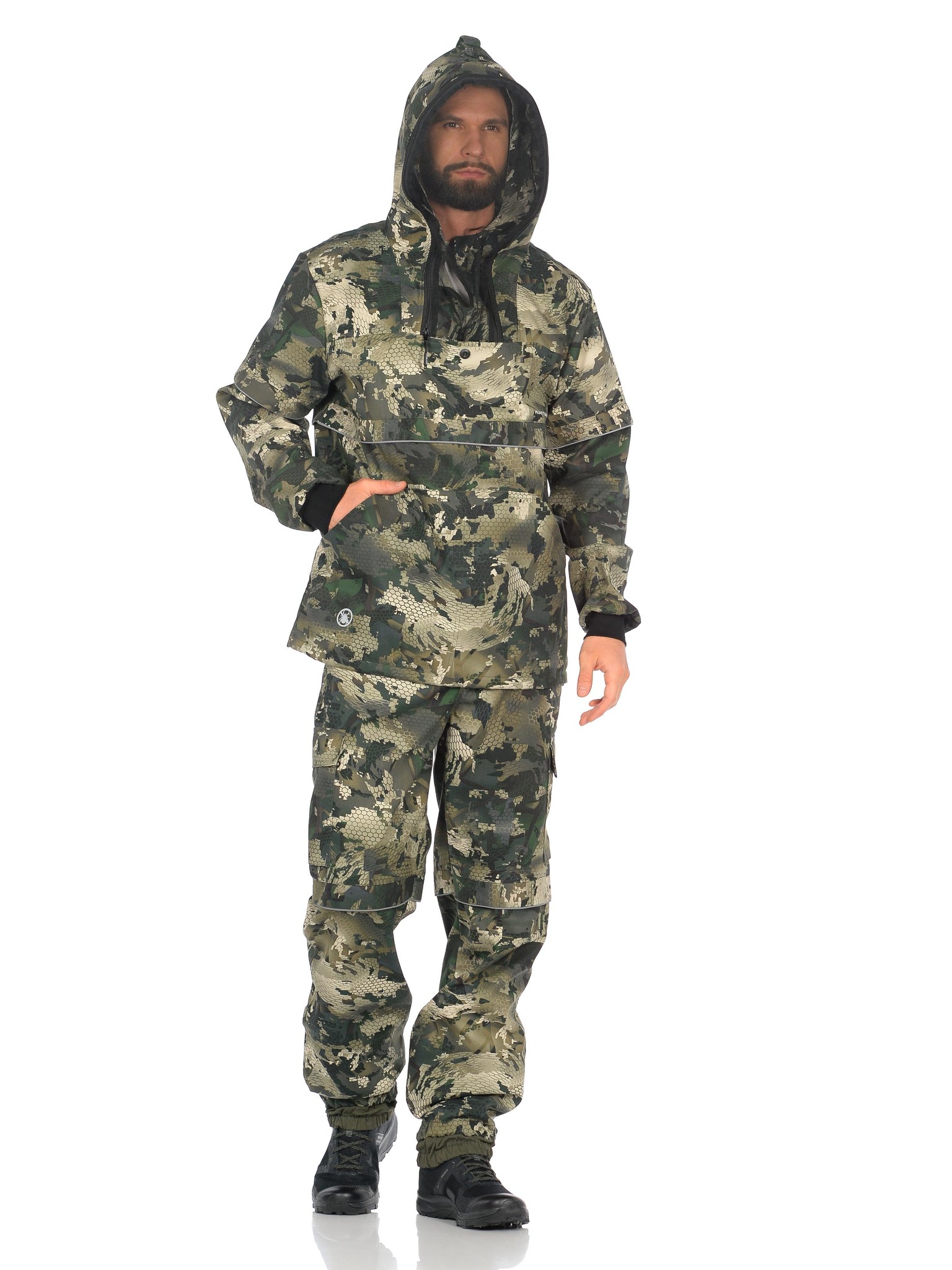 Костюм Huntsman Антигнус-Люкс с ловушк. и пыльн. цв. Зеленый питон, тк.Твил-Пич р. 52-54 (182-188)