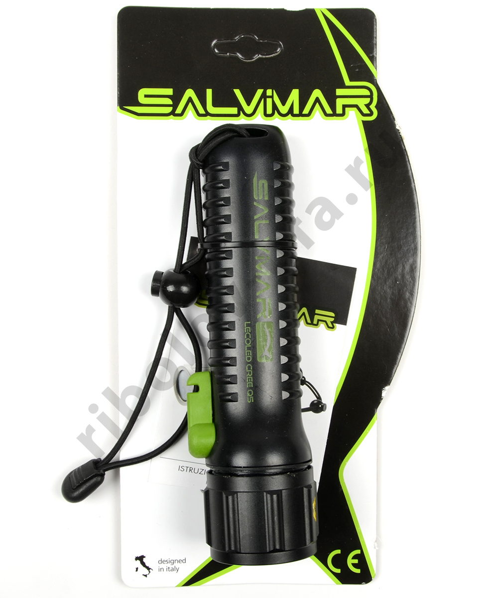 Фонарь подводный Salvimar 340 люмен, свет белый, ручной, цв. черный