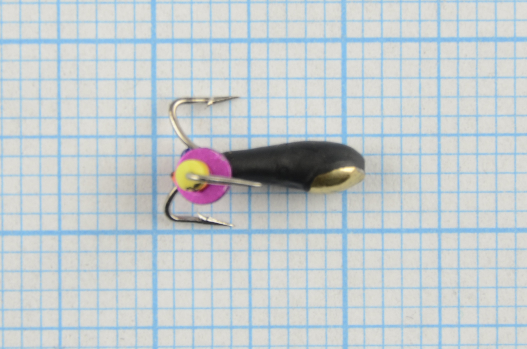 Мормышка Wormix точеная вольфрамовая Черт d=2,5 вертик. отв. с золотой коронкой арт. 1471